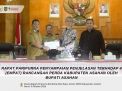 RAPAT PARIPURNA PENYAMPAIAN PENJELASAN TERHADAP 4 (EMPAT) RANCANGAN PERDA KABUPATEN ASAHAN OLEH BUPATI ASAHAN